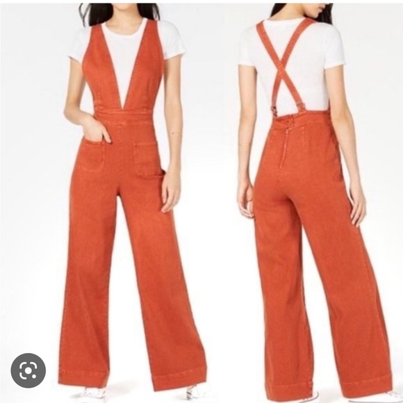 Dollhouse Pants & Jumpsuits Dollhouse Retro Vibe Rust Orange